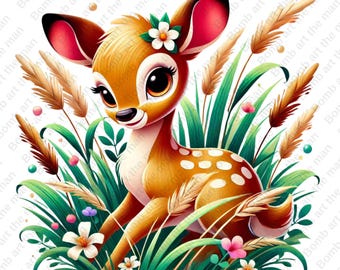 cute bambi clipart, bambi png, high quality, transparent design