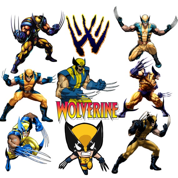 Wolverine png bundle, Wolverine clipart set, super hero png, transparent image, instant download