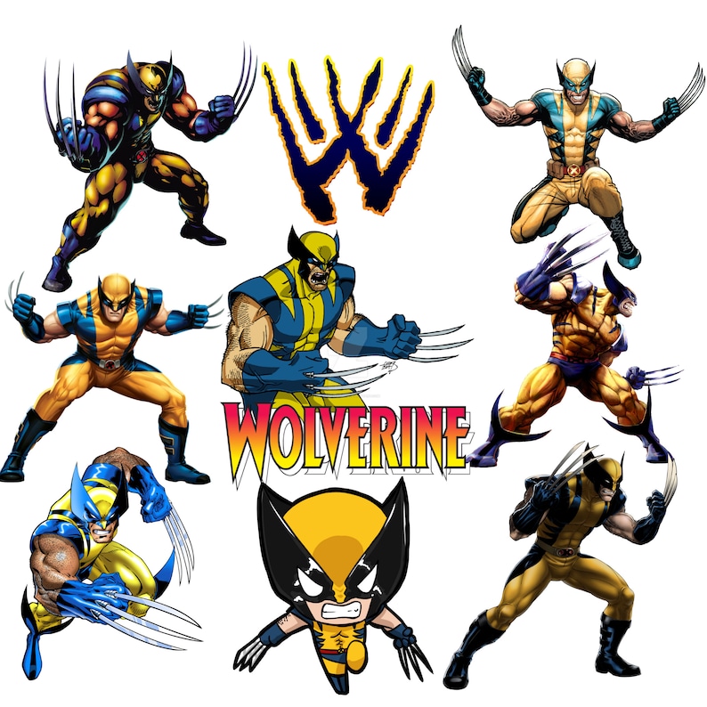 Wolverine Png Bundle Wolverine Clipart Set Super Hero Png