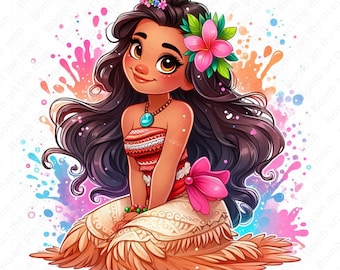 プリンセス・モアナのクリップアート、モアナのPNG、かわいいモアナの