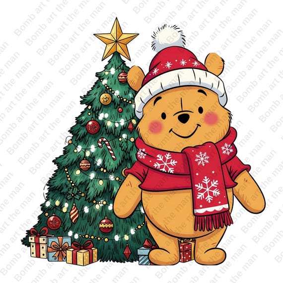 くまのプーさんのクリスマス クリップアート、くまのプーさんの png