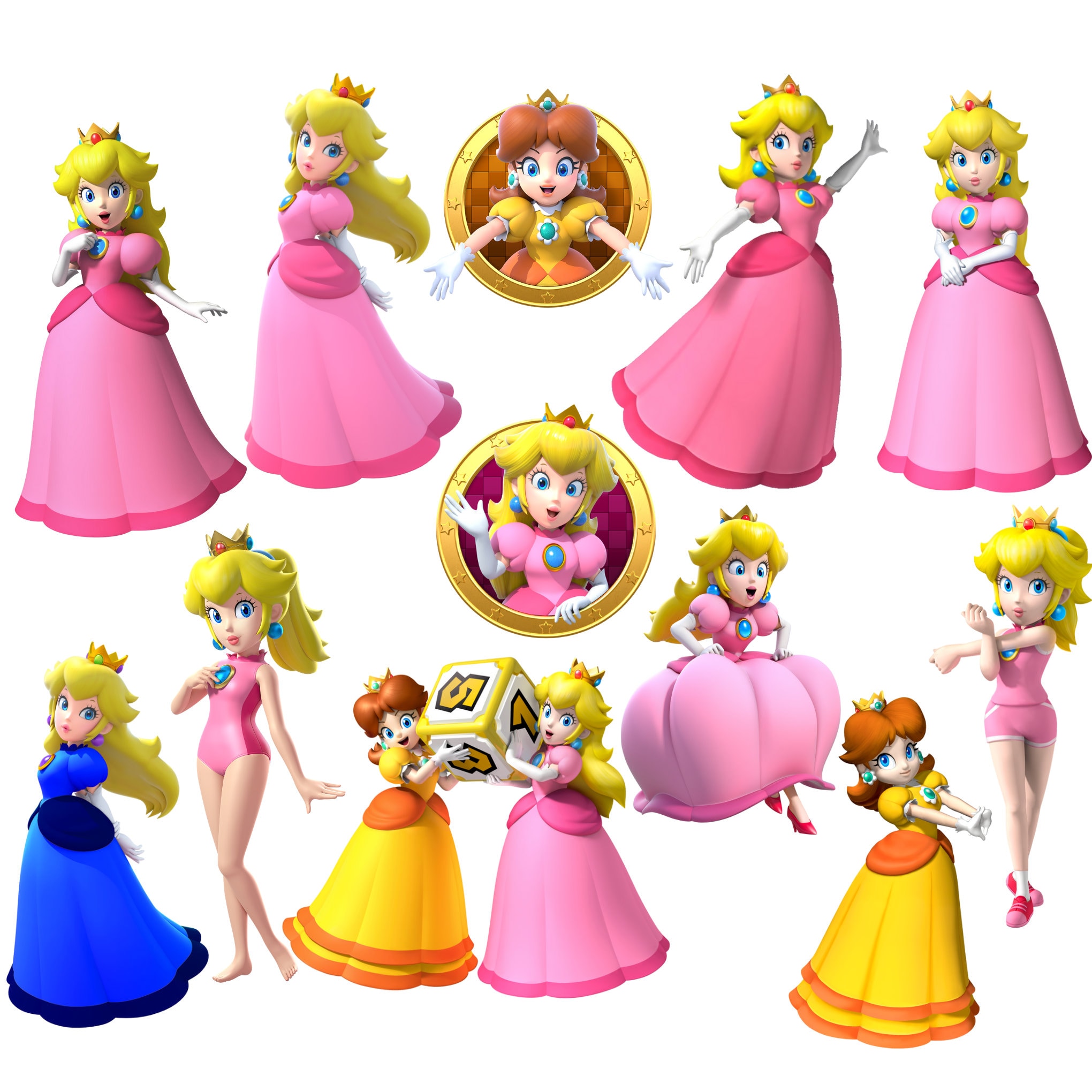 ピーチ姫のPNGバンドル、スーパーマリオプリンセス、スーパーマリオ