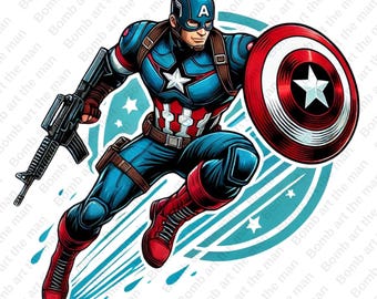 Captain America clipart, Captain America png, super hero clipart, instant download