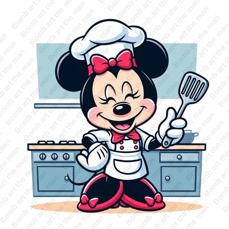 Imágenes prediseñadas de Minnie Mouse Chef de cocina, Minnie Mouse ...