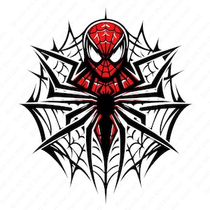 Spiderman Logo, Spiderman Png, Spinnennetz Png, transparentes Design, sofortiger Download