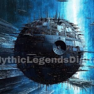 Modern Art Design of the Building of the Death Star