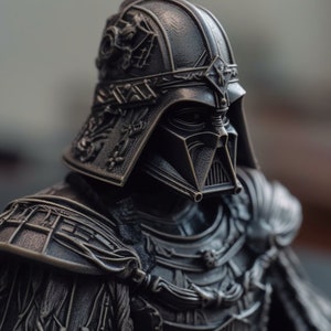 Darth Vader as the Black King Chess Piece Digital Art (Not STL file.)
