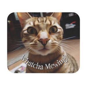 Curious Cat, Digital Art - Mouse Pad (Rectangle)