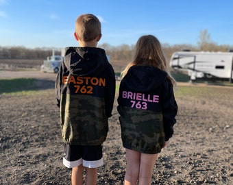 Customizable Lightweight Camo Kids Windbreaker