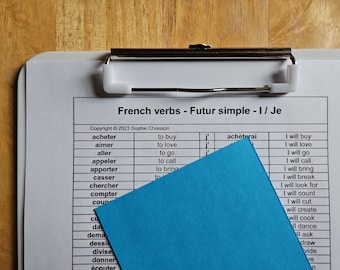 Practice French Verbs - Futur Simple with I /Je printable (PDF) **Free tip at the end of the description**