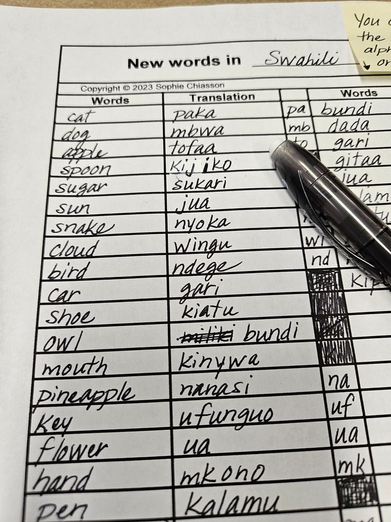 New Words Worksheet All Languages Printable Pdf Free Tip At