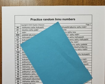 Practice random Innu (Innu-aimun) numbers *** Free tips at the end of description***