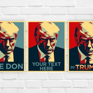CUSTOMIZABLE poster - Trump&#39;s REAL MUGSHOT stylized