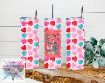 Love Candy Hearts 20oz Tumbler - Etsy