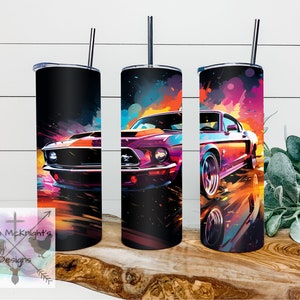 Watercolor Mustang 20oz Tumbler