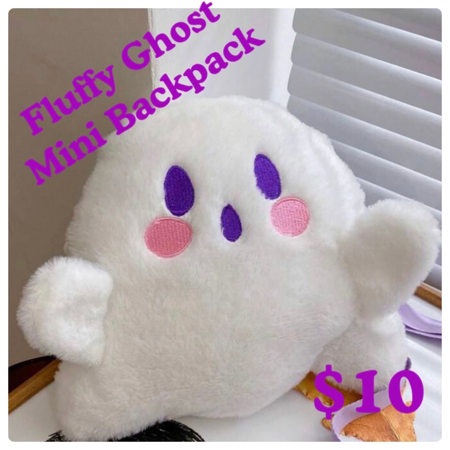 Cute Fluffy Ghost Backpack