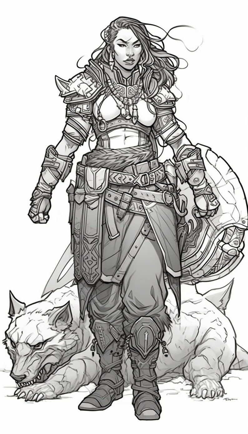 50 Rpg Characters Coloring Book Fantasy Coloring Page Kids - Etsy