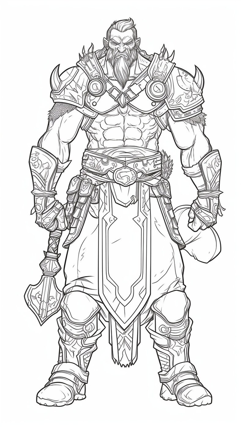 50 Rpg Characters Coloring Book Fantasy Coloring Page Kids - Etsy