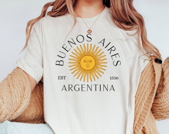 Argentina Shirt, Argentinian Crewneck, Argentinean T Shirt, Argentine Flag Tshirt, Buenos Aires Tee,Argentina Gift Souvenir for Men or Women