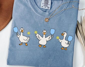 Comfort Colors Silly Goose Pickleball Shirt, Funny Pickleball Shirt, Gift for Pickleball Player, Pickle ball Gifts, Pickleball Lover Shirt
