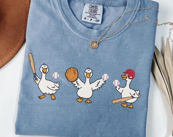 Funny Goose Baseball Shirt, Comfort Colors Baseball Mom Shirt, Baseball Player Gift, Baseball Lover Tshirt, Baseball Mama Shirt