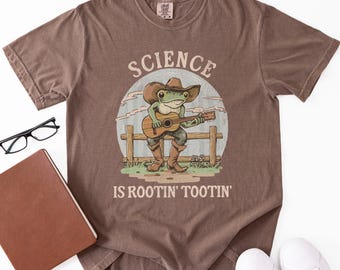 Comfort Colors Funny Science Teacher Shirt, Frog STEM Teacher Tee, Science Classroom Shirt, Educational Teacher Gift