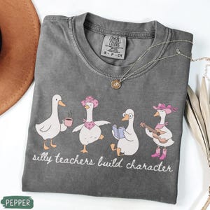 Comfort Colors Silly Teacher Goose Shirt, Western Teacher Tshirt, Cute Back to School Tee, Teacher Appreciation Gift, Funny Gift For Teacher