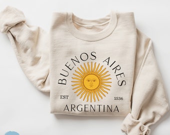 Argentina Sweatshirt, Argentina Shirt, Argentinian Crewneck, Argentinean Sweater, Argentine Flag Pullover, Argentina Gift or Souvenir