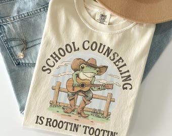 Funny Frog School Counselor Shirt, School Psychologist Comfort Colors Shirt, Guidance Counsellor Tee, Student Support Staff Apparel