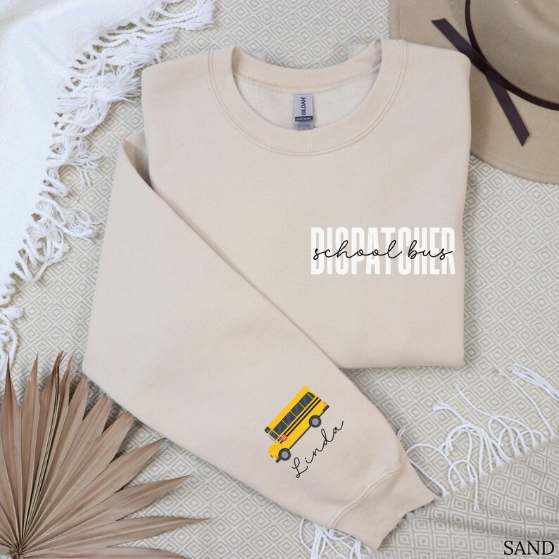 Custom School Bus Dispatcher Sweatshirt, School Transportation Dispatch