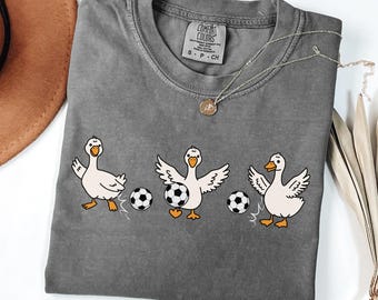 Funny Goose Soccer Shirt, Comfort Colors Soccer Mom Shirt, Soccer Player Gift, Soccer Lover Tshirt, Soccer Mama Shirt