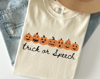 Halloween Speech Therapy Shirt, Fall Speech Language Pathologist Tshirt, Spooky SLP, Speech Pathology T Shirt, SLPA, Speech Therapist Gift