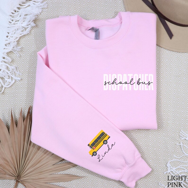 Custom School Bus Dispatcher Sweatshirt, School Transportation Dispatch