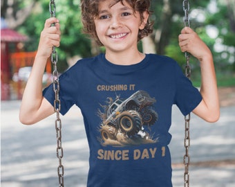 Kid's Tee, 2T, 3T, 4T, 5-6t, Boys Tee, Monster Truck, Funny Tee, Gift For Infant Boy,