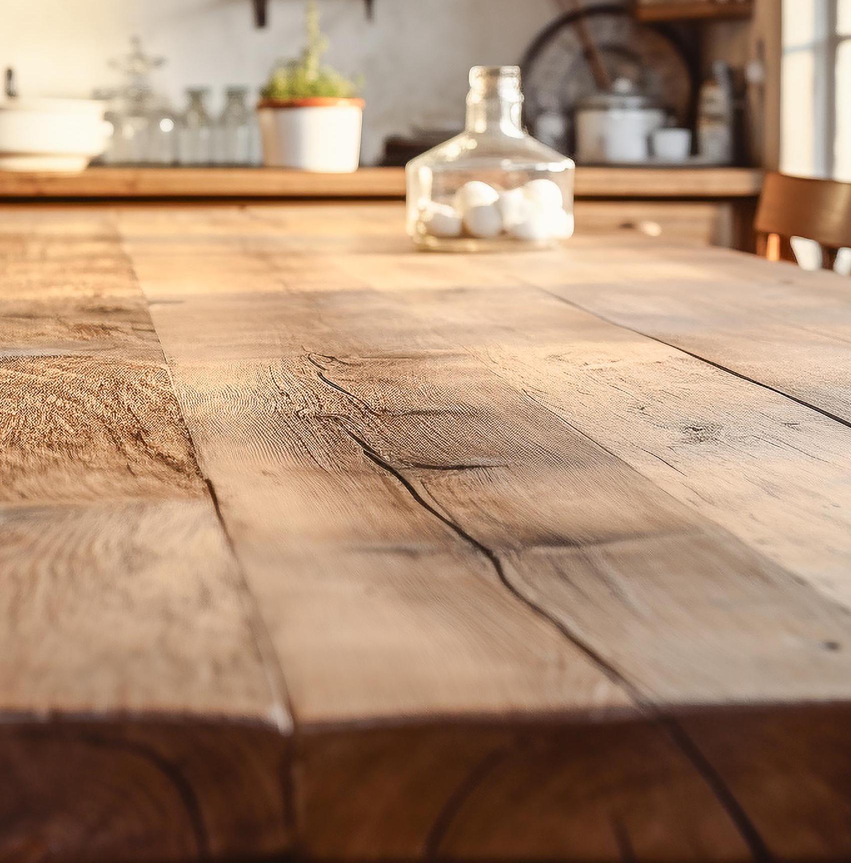 Rustic Farmhouse Table Mockup, Farmhouse Kitchen Interior Mockup, for ...