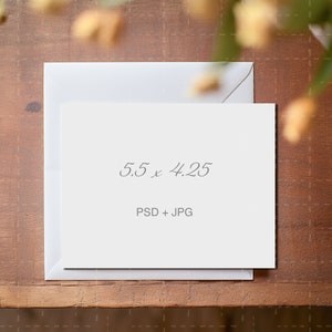 Maquette de carte 5,5 x 4,25, Maquette de carte postale, Carte de voeux, Maquette de carte vierge, PSD, JPG, Maquette de carte de mariage, Carte d'anniversaire, Maquette de carte de correspondance