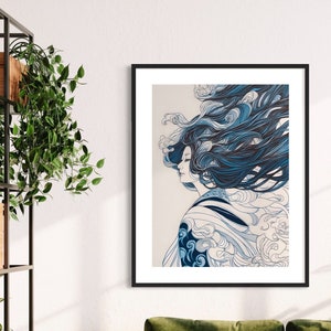 Geisha Print for living room Japanese art printable wall art geisha art digital download prints for home wall decor prints