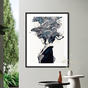 Geisha Print Japanese wall art Printable wall Art living room digital prints minimalistic geisha wall art digital download geisha art