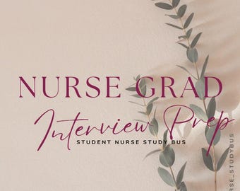 New Grad Nurse Interview Prep Bundle | Workbook + Flashcards