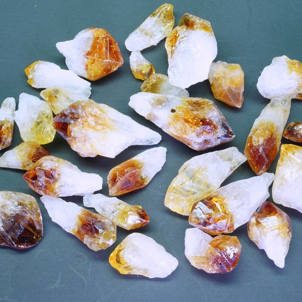 Citrine Crystal Points 1/4 Lb Natural Yellow Gold Crystal Points Gemstones