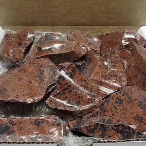 Mahogany Obsidian Collection 1 Lb Natural Brown Black Obsidian Crystal Chunks