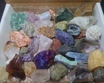 Crafters Collection 1 Lb Natural Crystals Mineral Specimens Mixed Gemstones