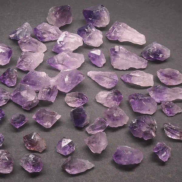 Amethyst Crystal Points Collection 1/2 Lb Natural Dark Purple Crystals Brazil