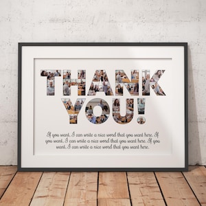 Custom Thank You Collage, Personalized Appreciation Gift, Farewell Present