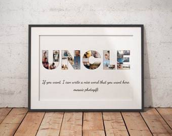 Custom Uncle Collage, Personalized Photo Collage, Gifts for Uncle, Best Uncle Ever, Birthday Present