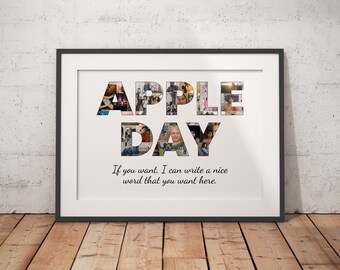 Custom Apple Day Collage, Happy Apple Day, British Holiday, Gifts for Loved Ones, Apple Festival, Celebration Memories