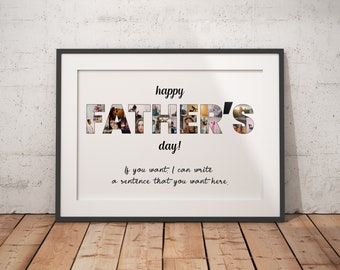 Custom Father Collage, Unique Dad Presents, Father's Day Gifts, Happy Father's Day, Gifts for Daddies, Dad Memories