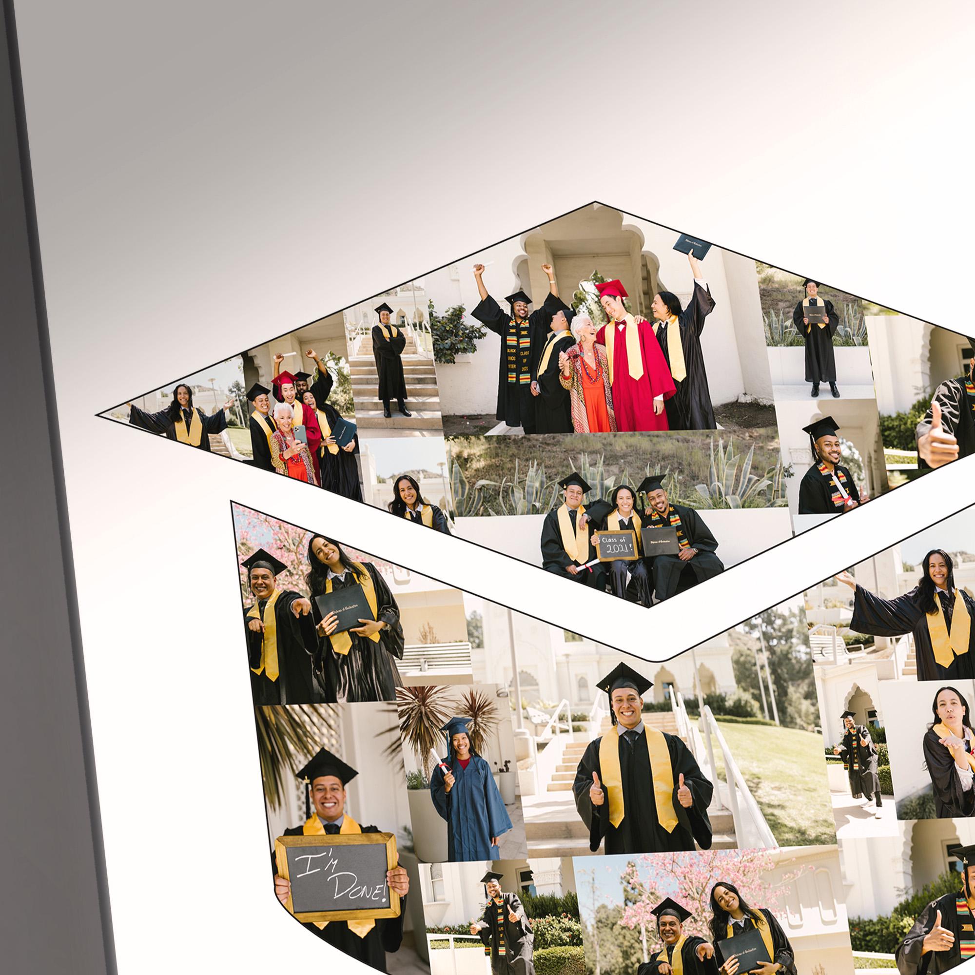 Graduation Cap Photo Collage, Personalized Grad Gift From Photos ...