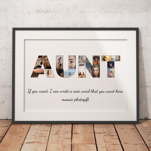 Custom Aunt Collage, Personalized Photo Collage, Gifts for Auntie, Best Aunty Ever, Birthday Heartfelt Present