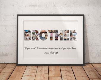 Custom Brother Collage, Personalized Brotherhood Photo Collage, Gifts for Brothers, Best Bro Ever, Birthday Gift for Mate, Heartfelt Present